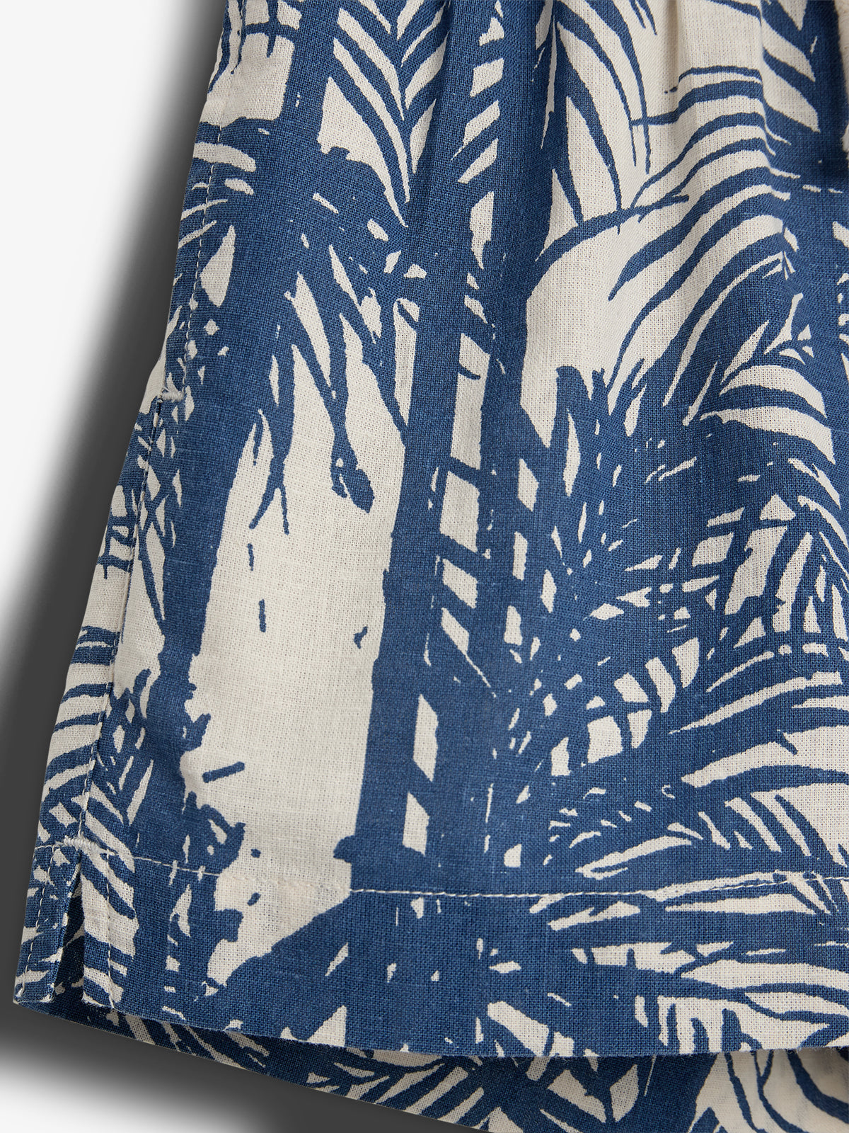 Linen Tropical Shorts - Tween - Blue | 100397 Mateo