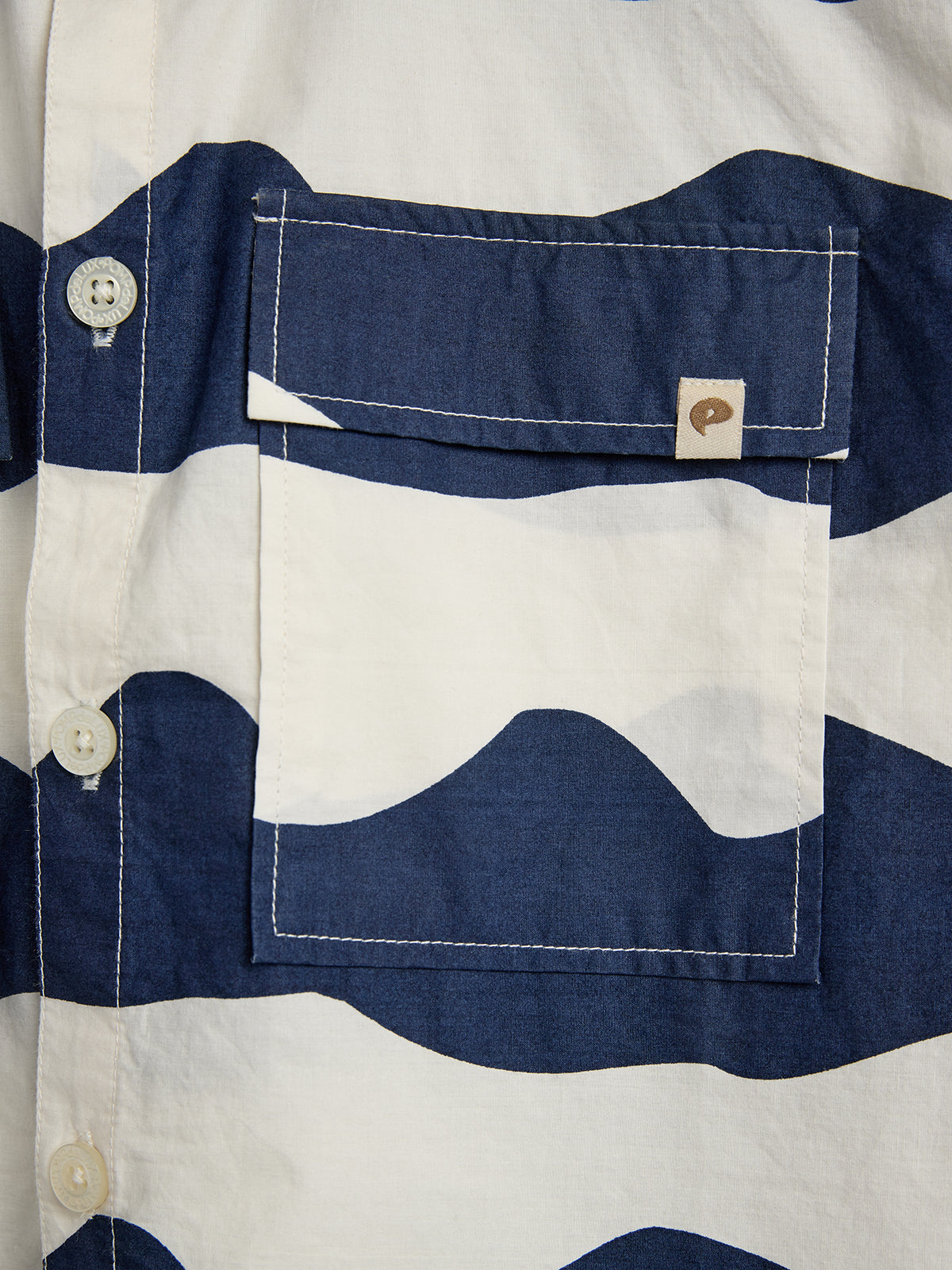Poplin Wave Shirt - Blue | 100142 Kean
