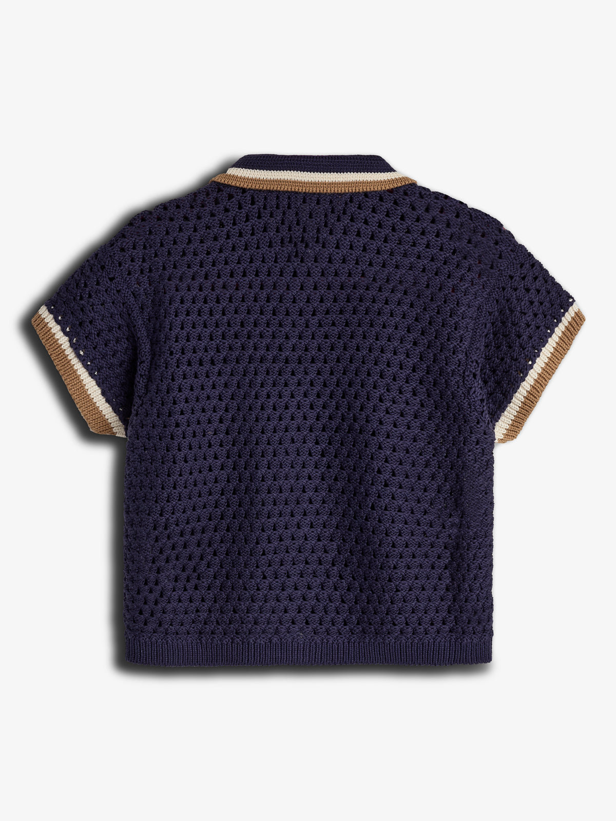 Open-knit Sports Cardigan - Navy | 100275 Carl