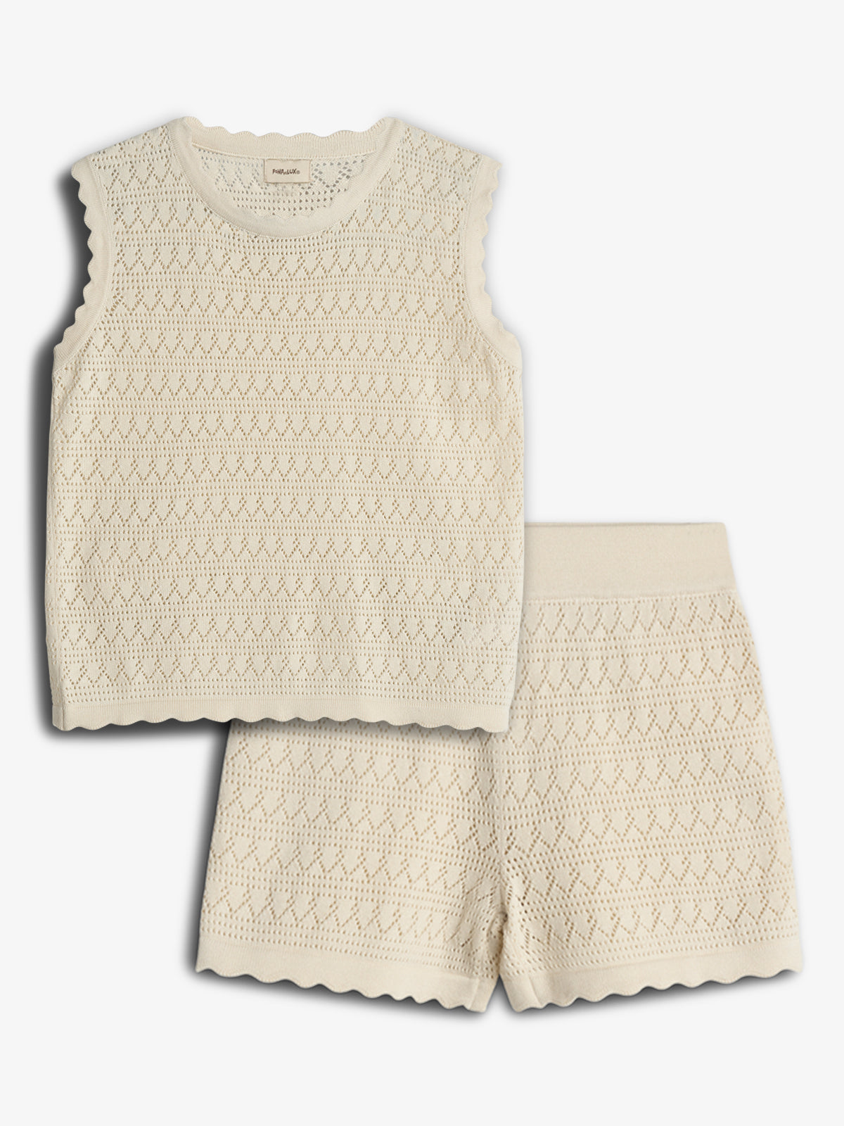 Knit Shorts and Top - Off White | 100286 Vivi