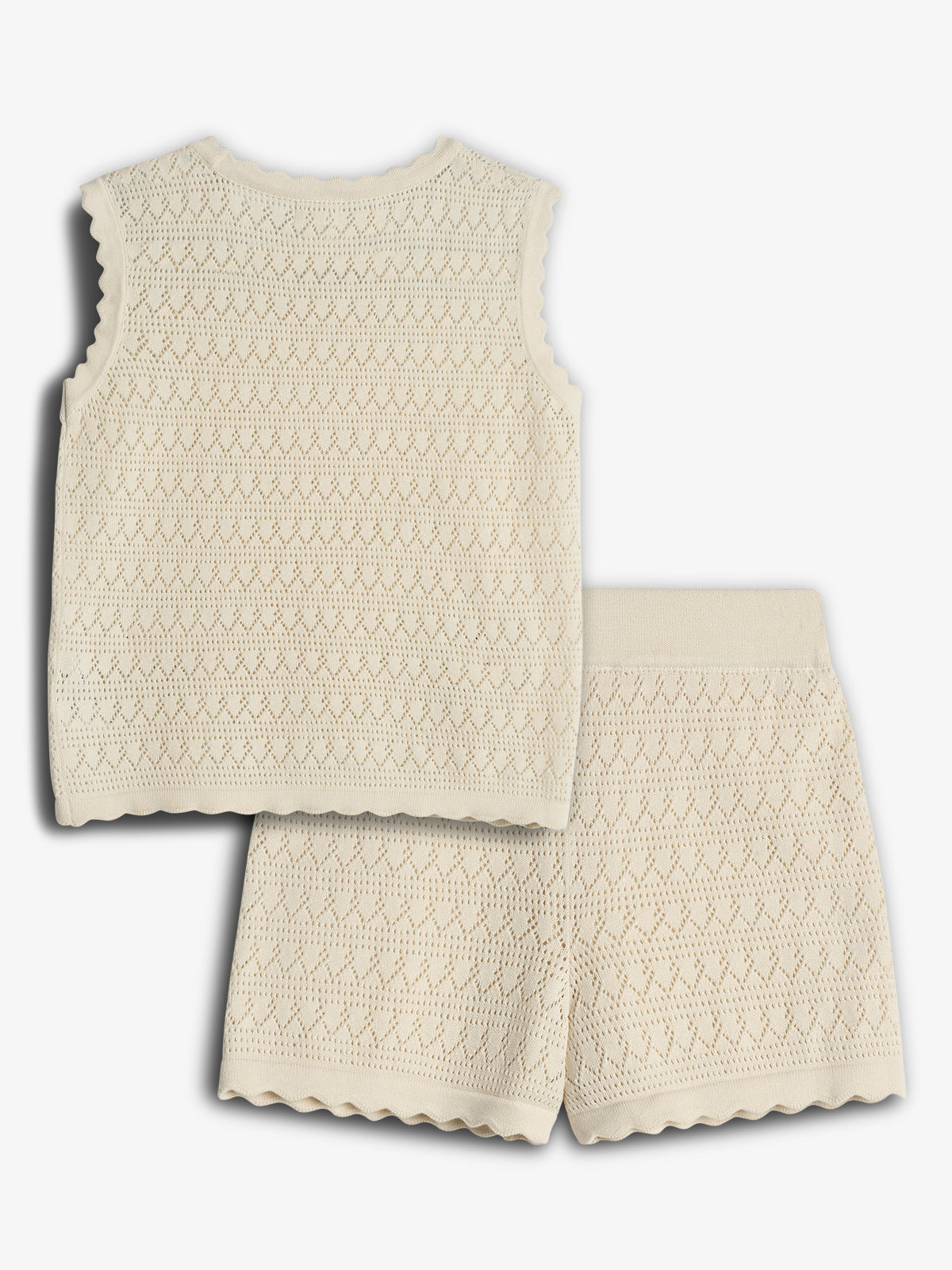 Knit Shorts and Top - Off White | 100286 Vivi