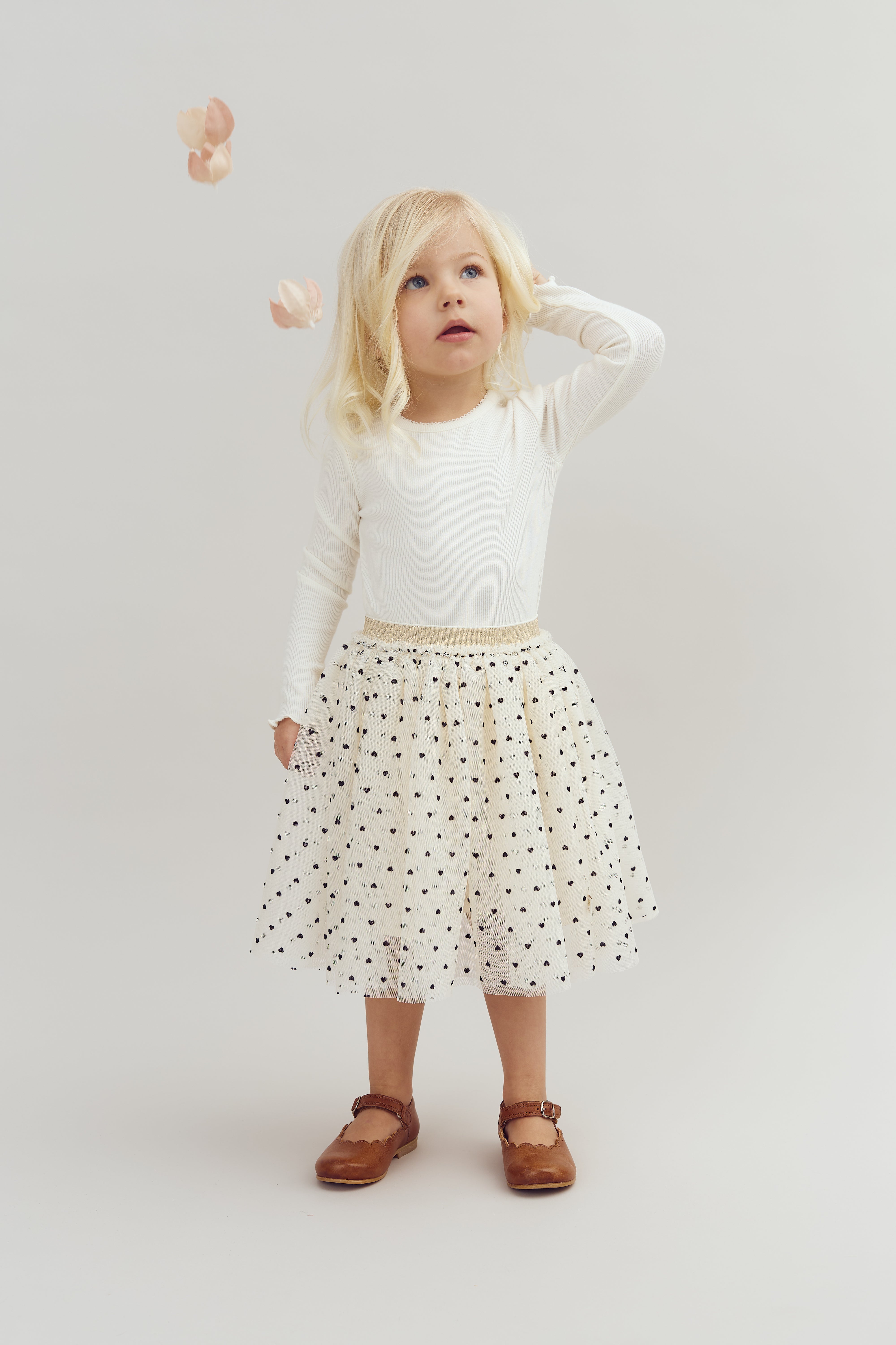 Modal Rib Long Sleeve T-shirt - Off White | 100319 Fiona