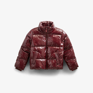 Shiny Puffer Jacket - Tween - Burgundy | 100531 Violet