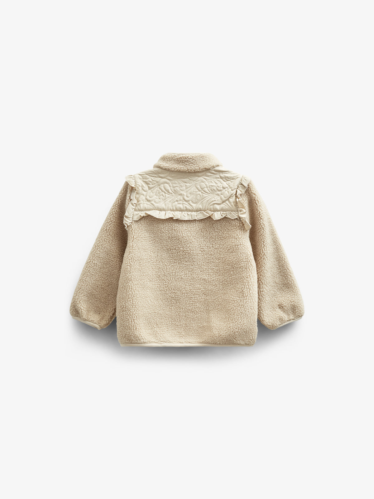 Pile Zip Jacket with Frills - Kids - Nature | 100638 Madison