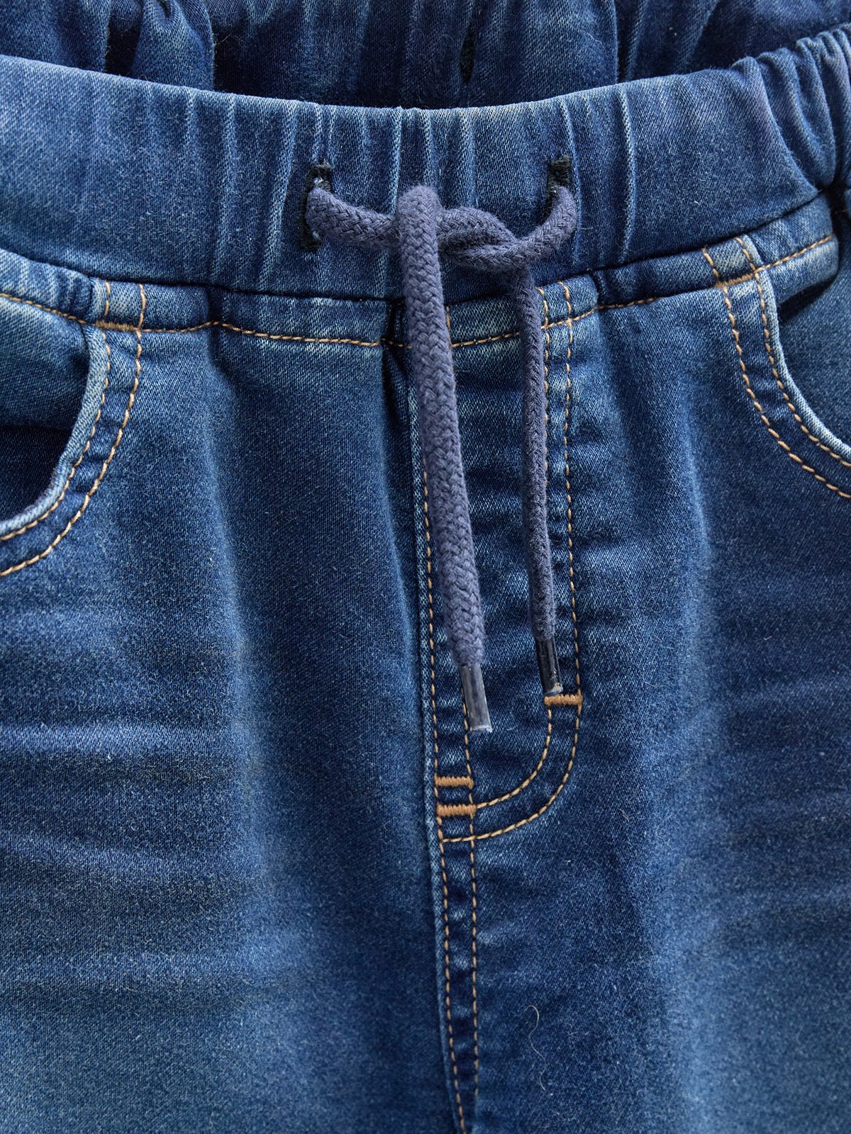 Sweat Denim Pull-on Jeans - All - Blue Denim | 100656 Ancher