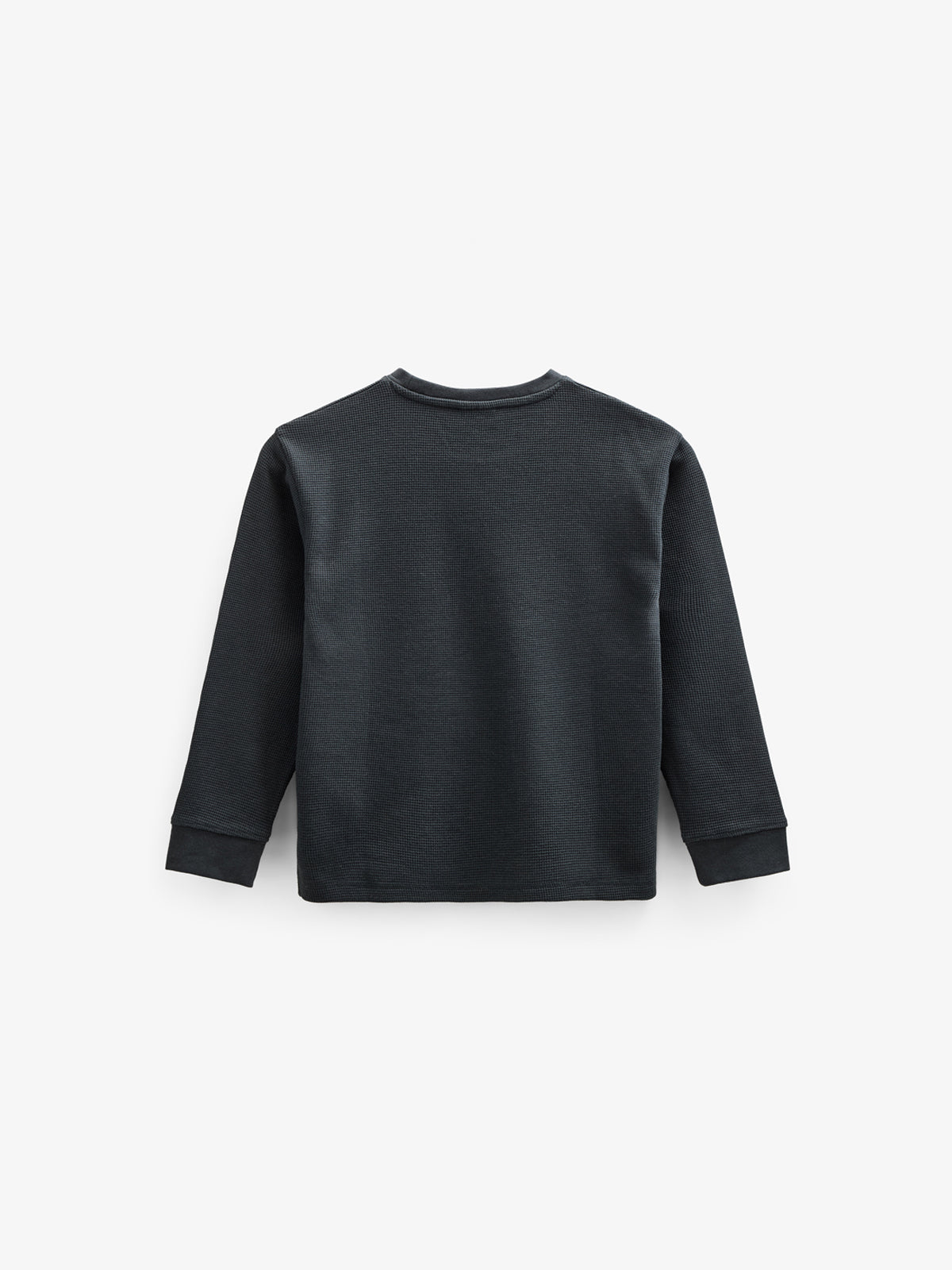 Textured Long Sleeve T-Shirt - Kids - Forest Green | 100707 Malthe