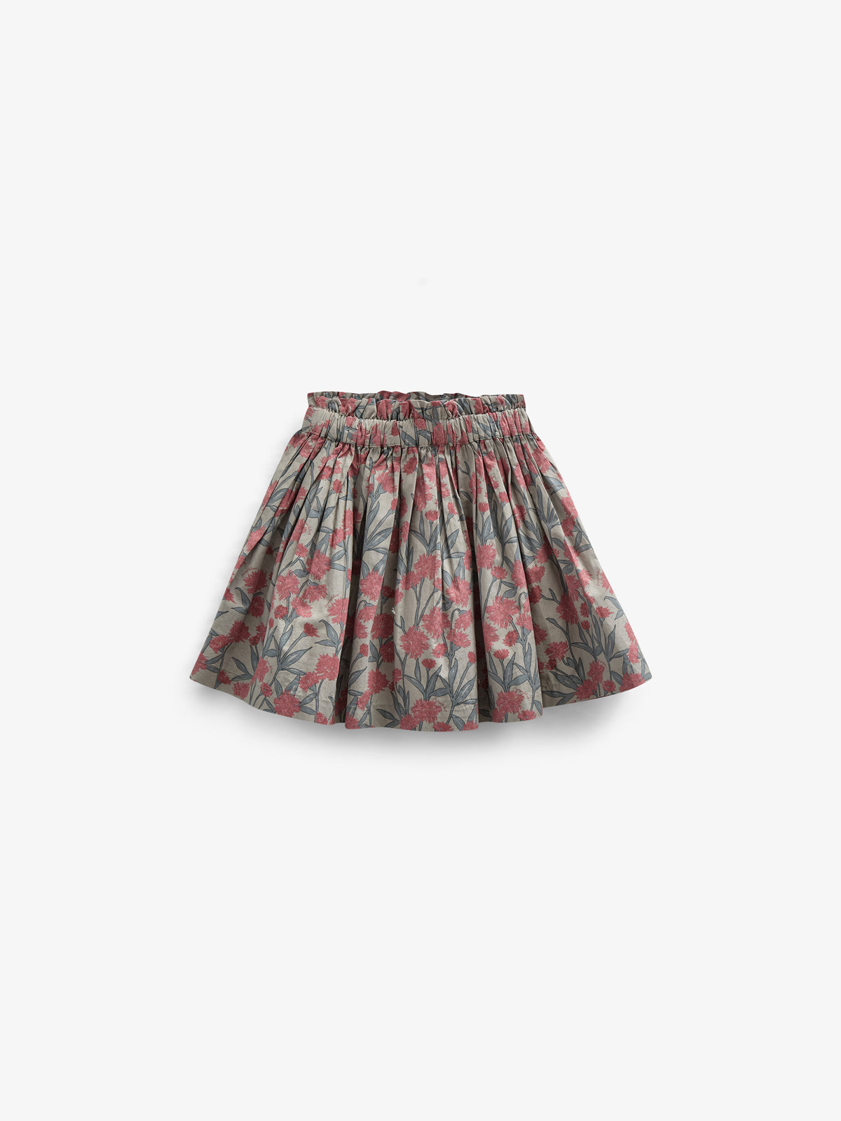 Printed Cotton Poplin Skirt - Kids - Rose / Green | 100717 Amy