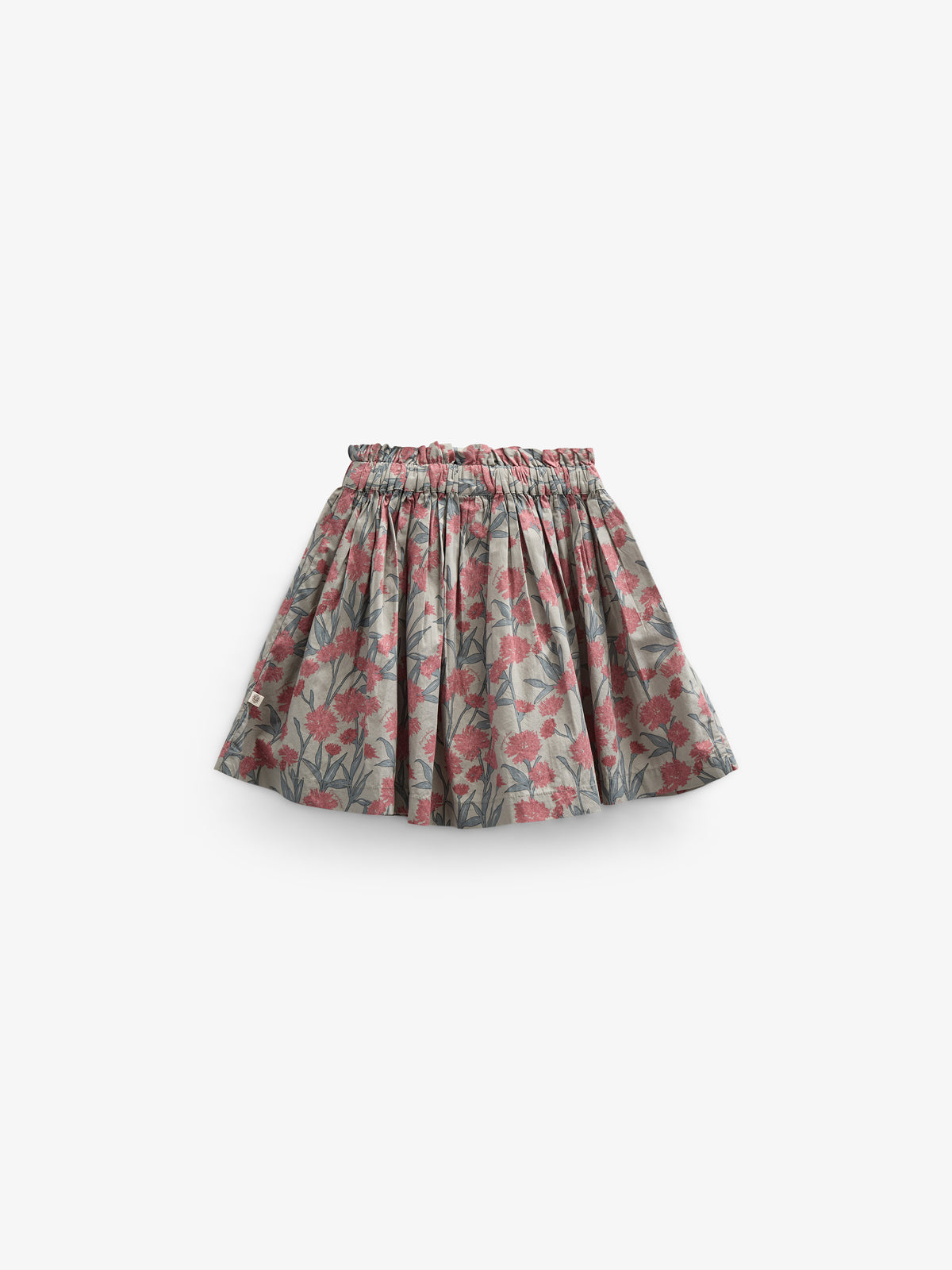 Printed Cotton Poplin Skirt - Kids - Rose / Green | 100717 Amy