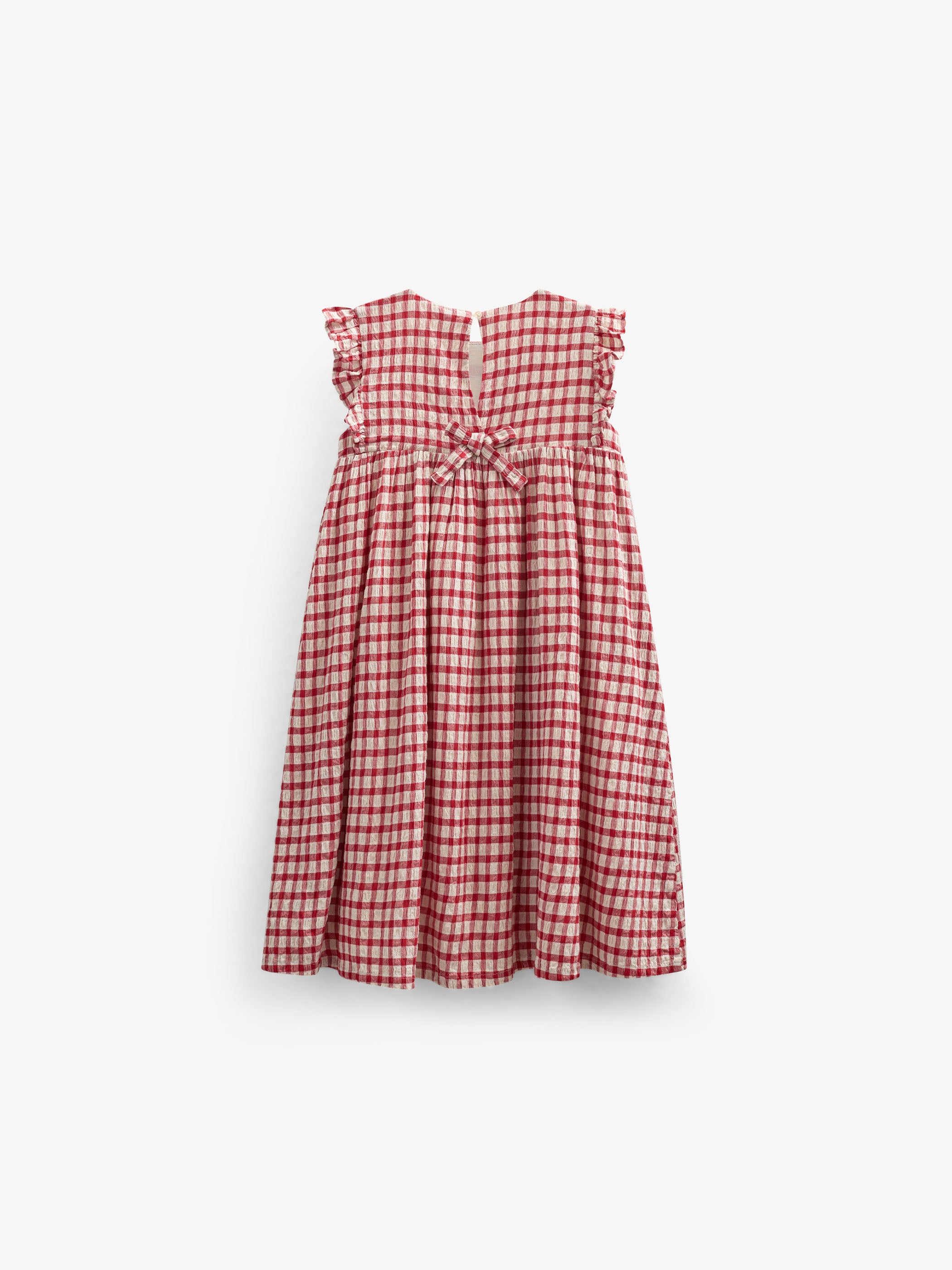 Checked Cotton Dress - Tween - Cherry Red | 100905 Bonnie