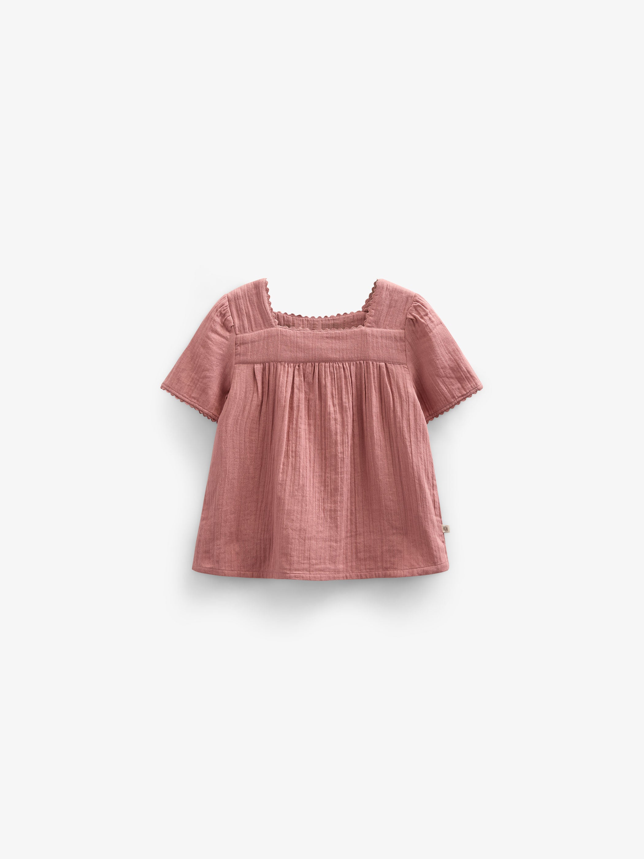 Gauze Short Sleeve Blouse - Tween - Old Rose | 100921 Jasmine
