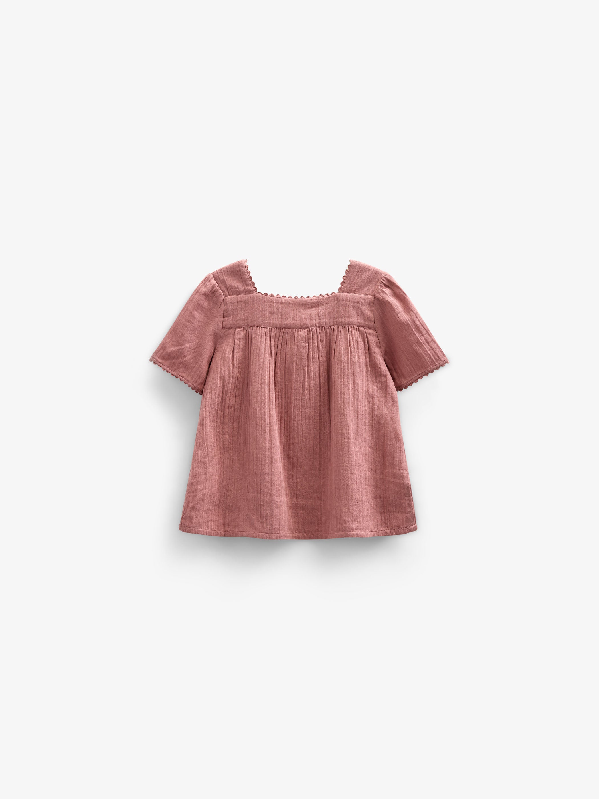 Gauze Short Sleeve Blouse - Tween - Old Rose | 100921 Jasmine