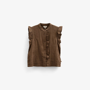 Gauze Sleeveless Top - Tween - Dark Brown | 100929 Jasmine