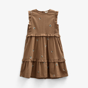 Embroidered Seersucker Dress - Tween - Coconut | 100979 Nora