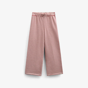 Striped Wide-leg Jersey Trousers - Tween - Cherry Red | 100996 Emmie