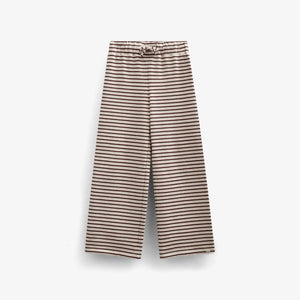 Striped Wide-leg Jersey Trousers - Tween - Brown | 100997 Emmie
