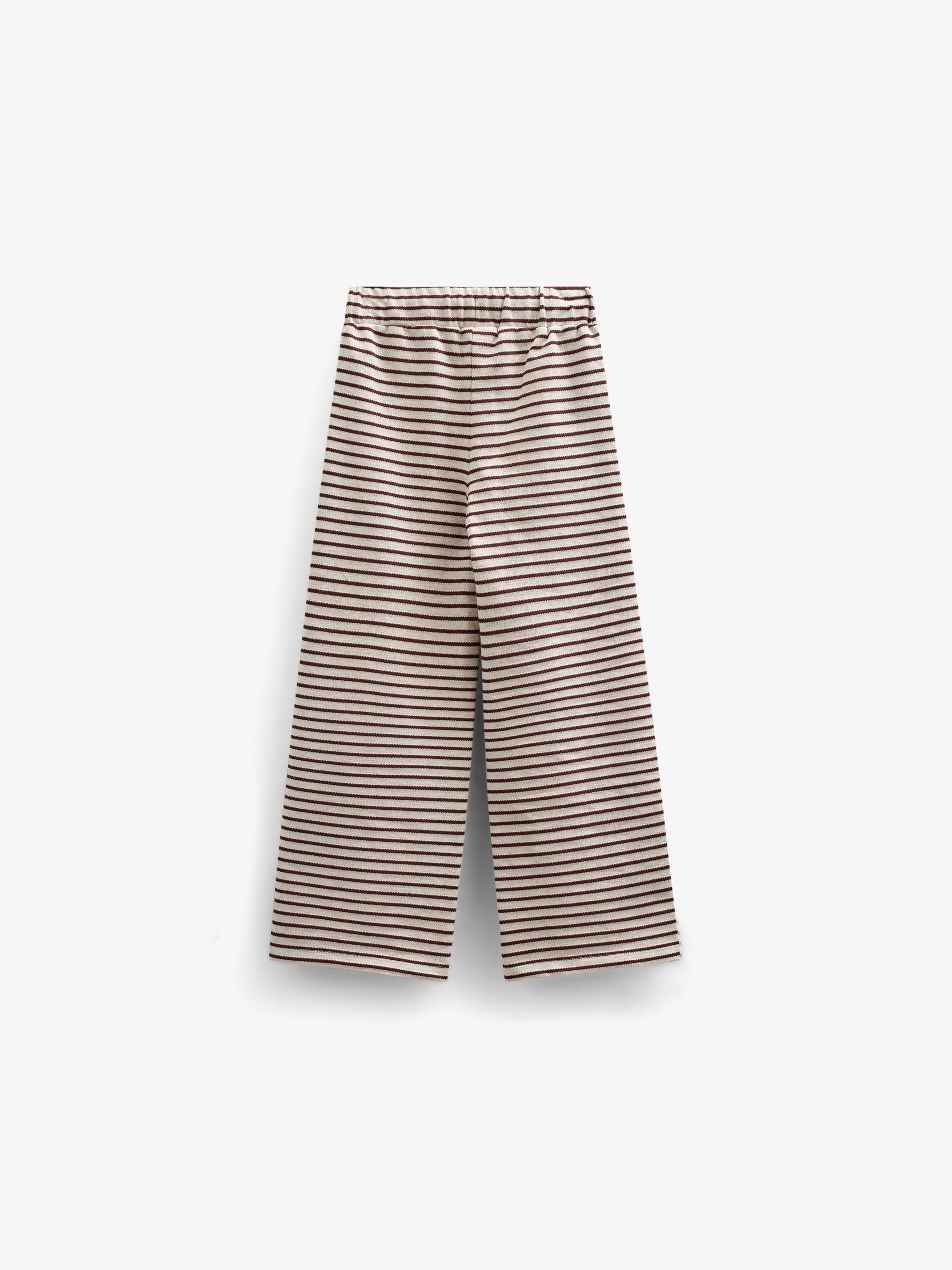 Striped Wide-leg Jersey Trousers - Tween - Brown | 100997 Emmie