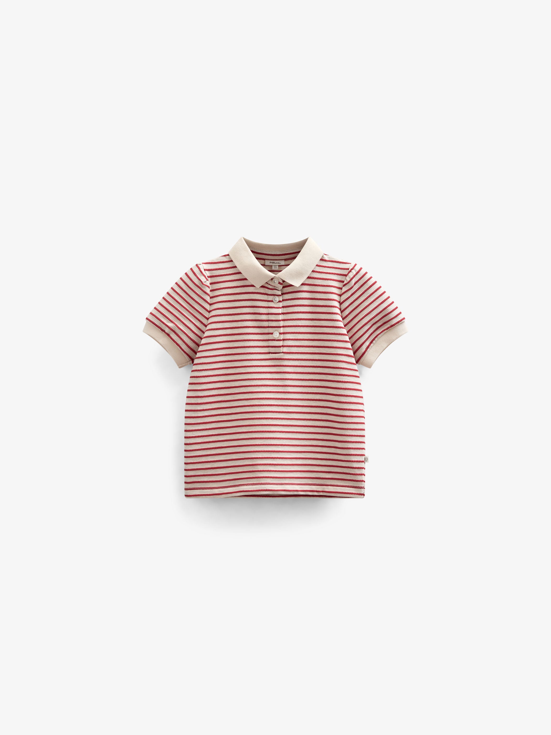 Striped Jersey Polo - Kids - Cherry Red | 101002 Emmie