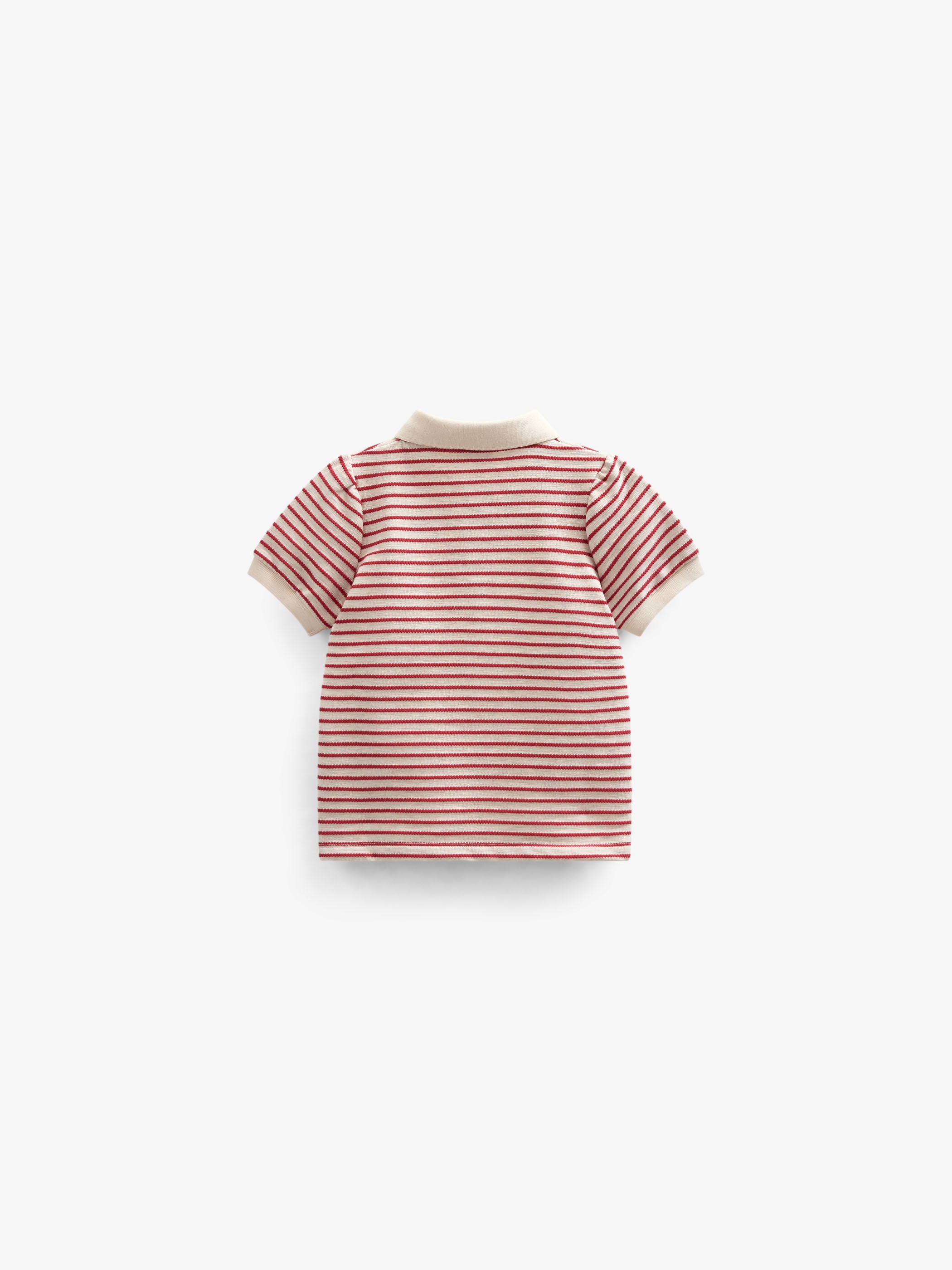 Striped Jersey Polo - Kids - Cherry Red | 101002 Emmie