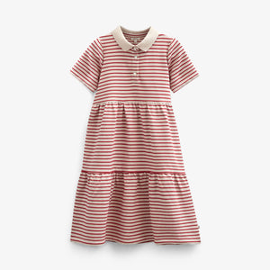 Striped Jersey Dress - Tween - Cherry Red | 101009 Emmie
