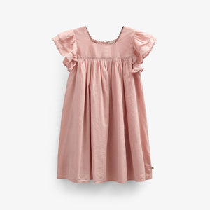 Cotton Dress with Ric Rac Frill - Tween - Rose Tan | 101065 Alma
