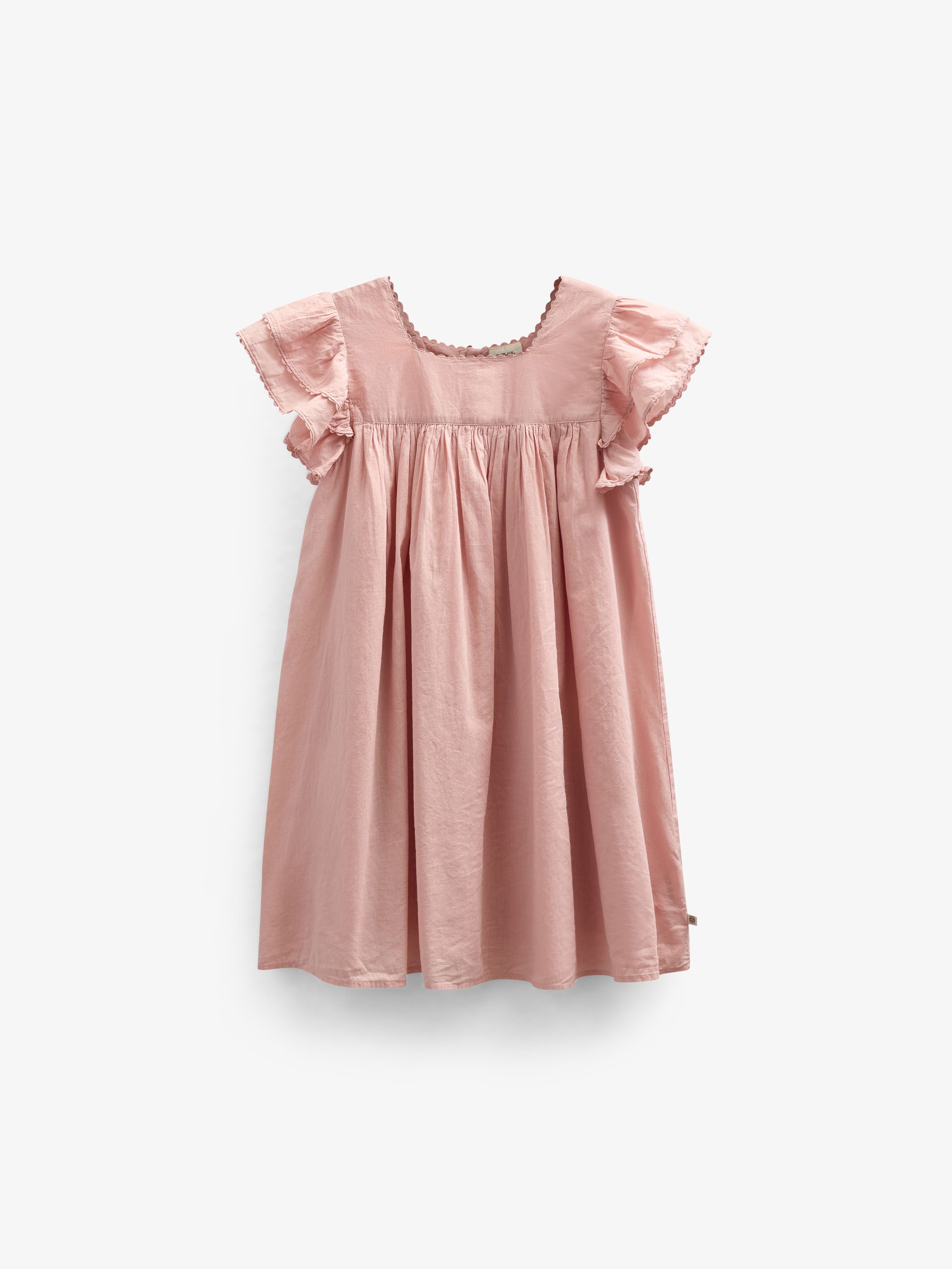 Cotton Dress with Ric Rac Frill - Tween - Rose Tan | 101065 Alma