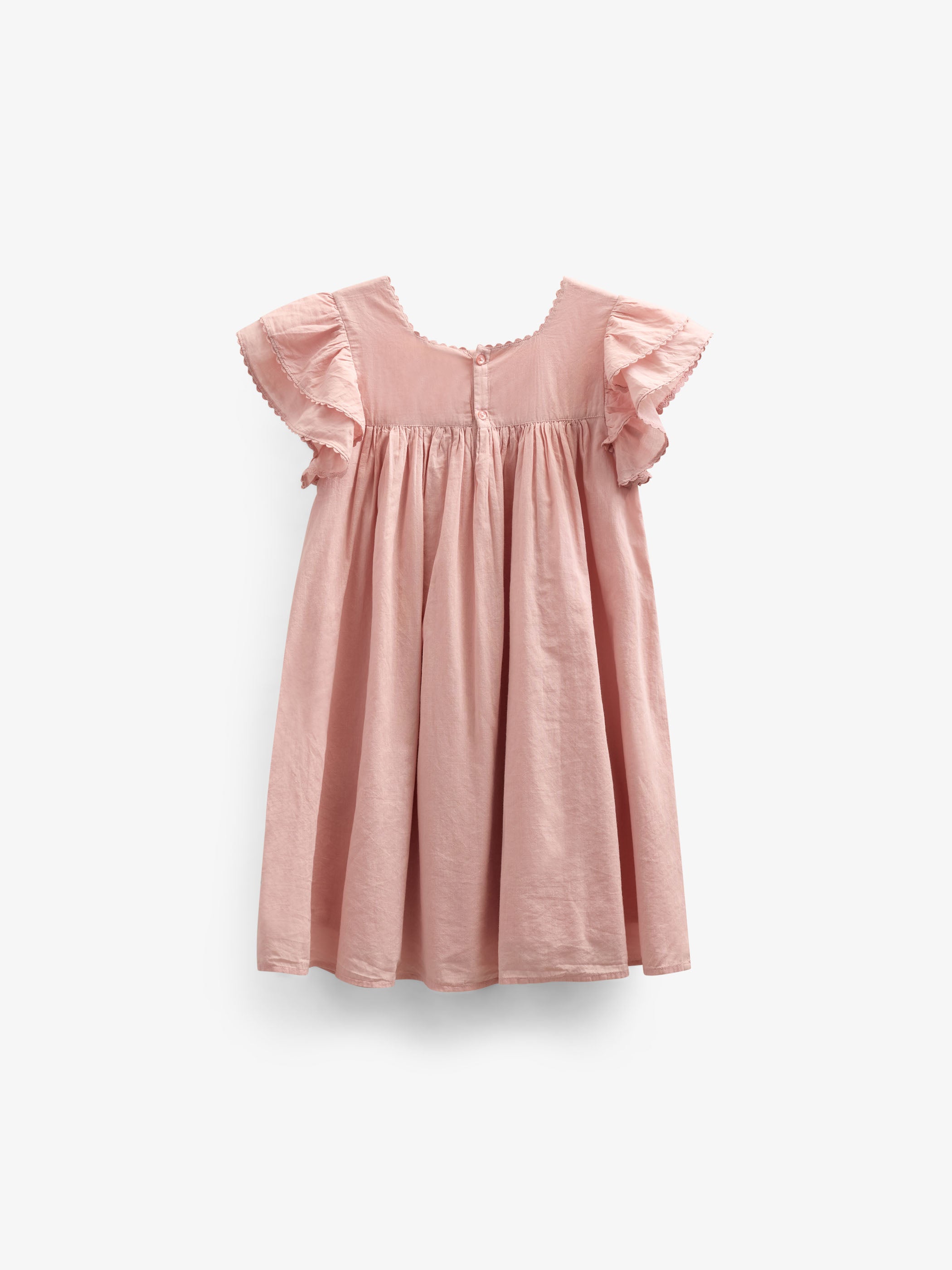 Cotton Dress with Ric Rac Frill - Tween - Rose Tan | 101065 Alma