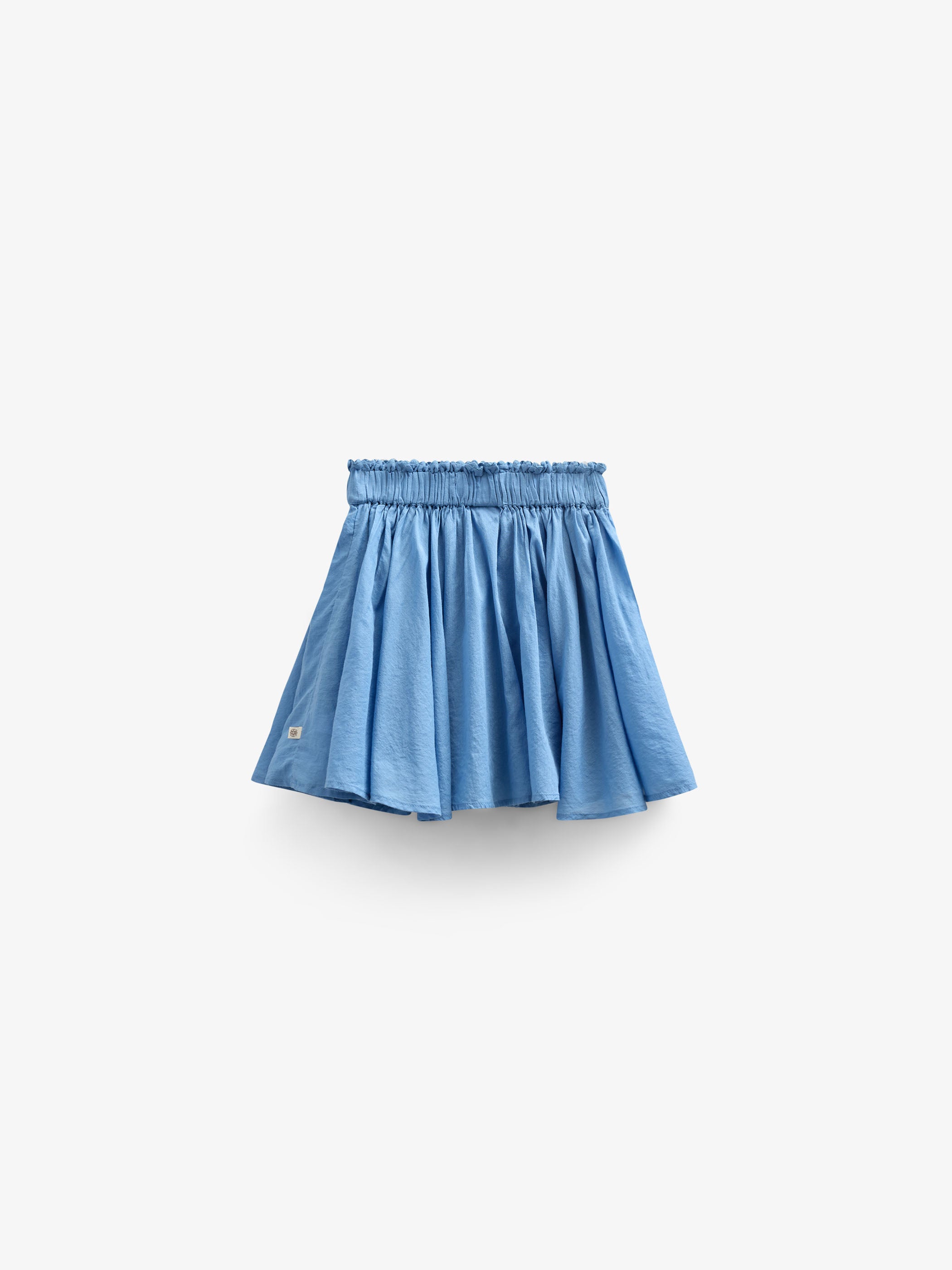 Cotton Skirt with Ric Rac Frill - Kids - Dusty Blue | 101039 Alma
