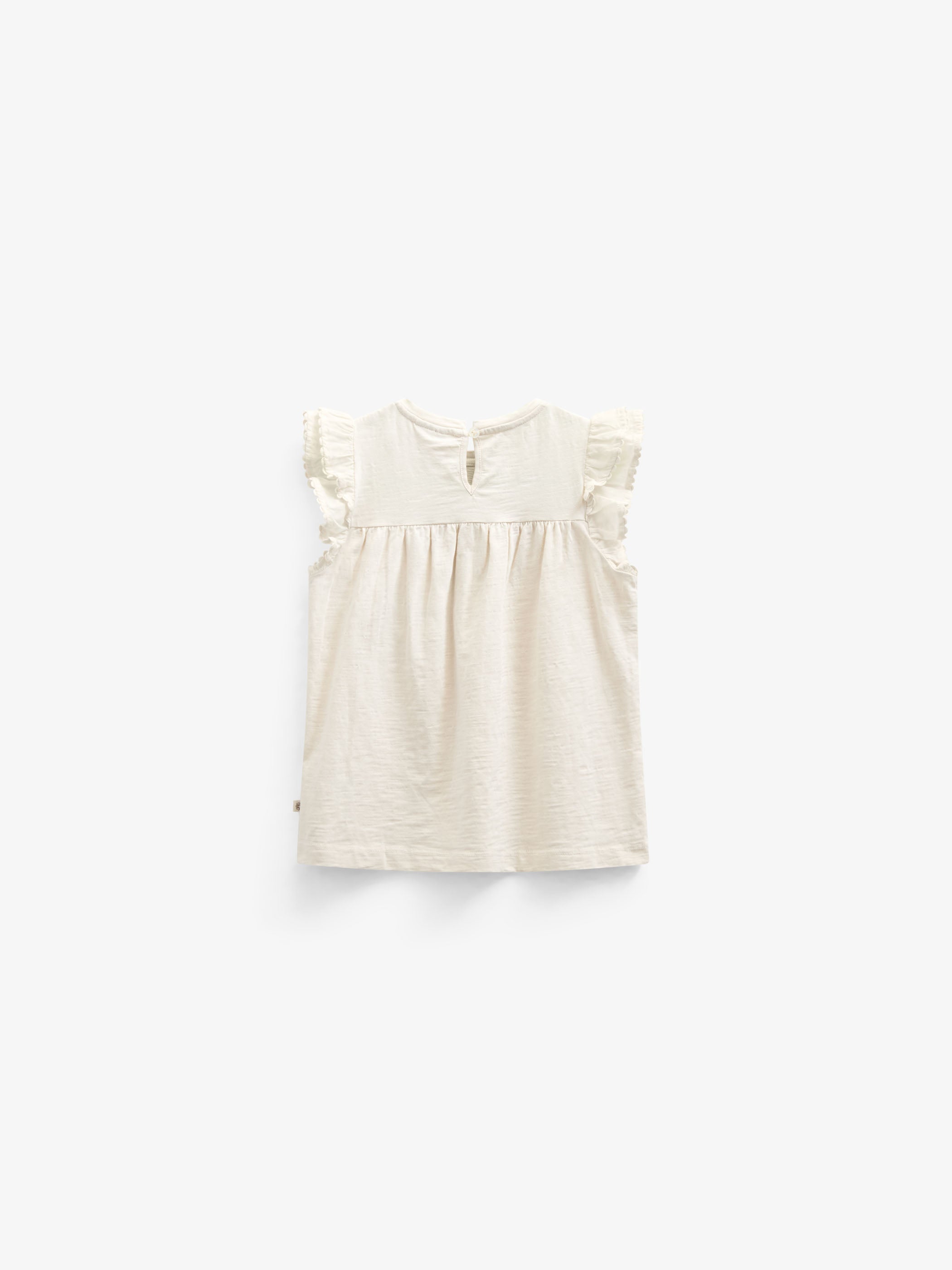 Jersey Blouse with Ric Rac Frill - Tween - Offwhite | 101071 Gabriella