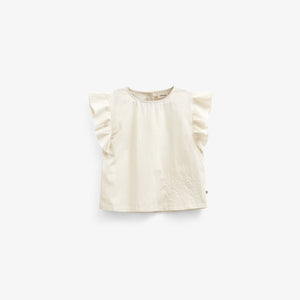 Poplin Blouse with Embroidery - Tween - Offwhite | 101074 Barbara
