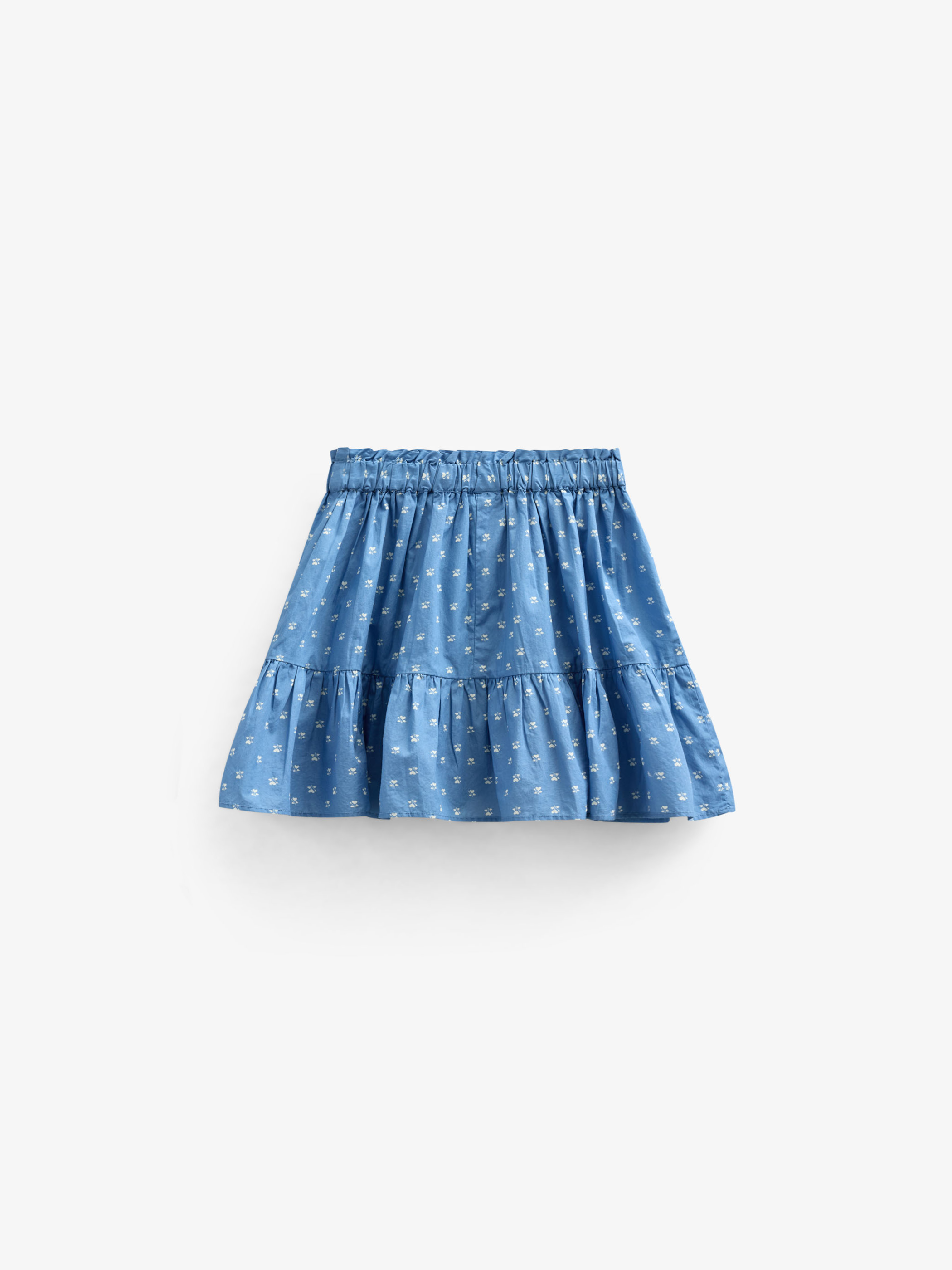 Printed Poplin Skirt - Tween - Dusty Blue | 101085 Camilla