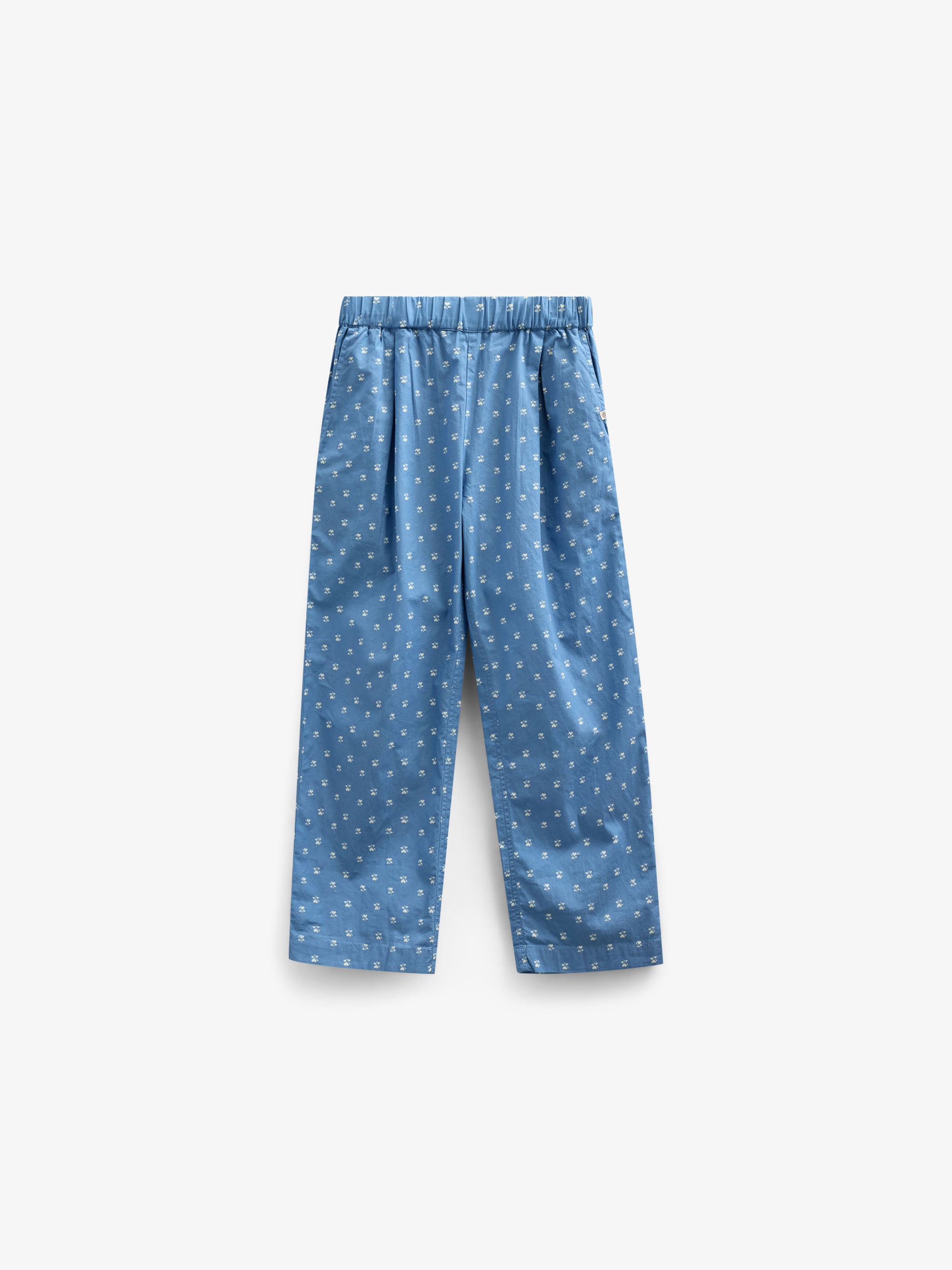 Printed Poplin Trousers - Tween - Dusty Blue | 101089 Camilla