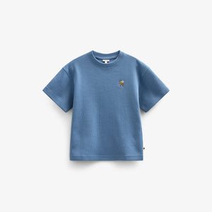 Waffle T-shirt - Kids - Dusty Blue | 101150 Evan