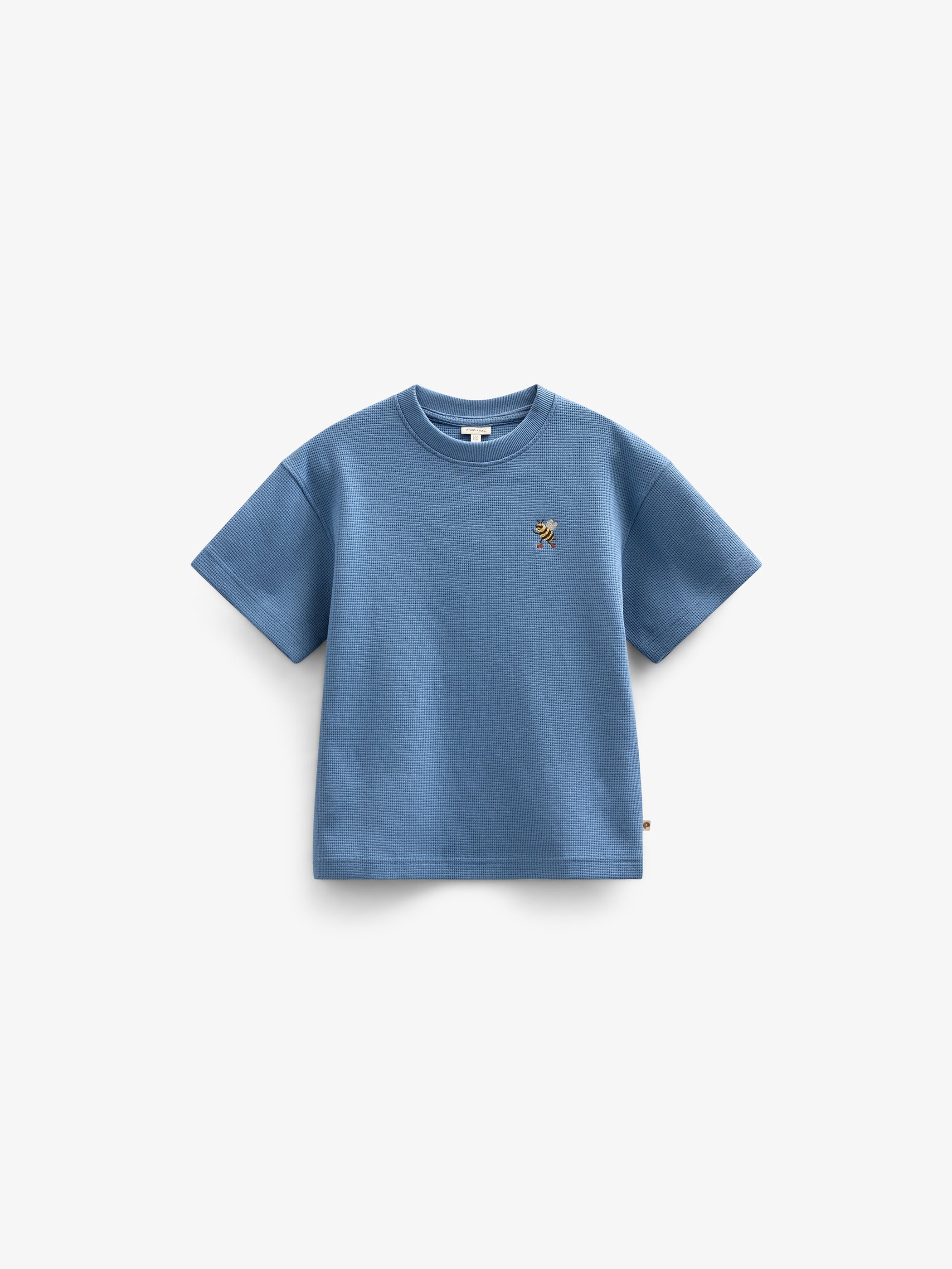 Waffle T-shirt - Kids - Dusty Blue | 101150 Evan