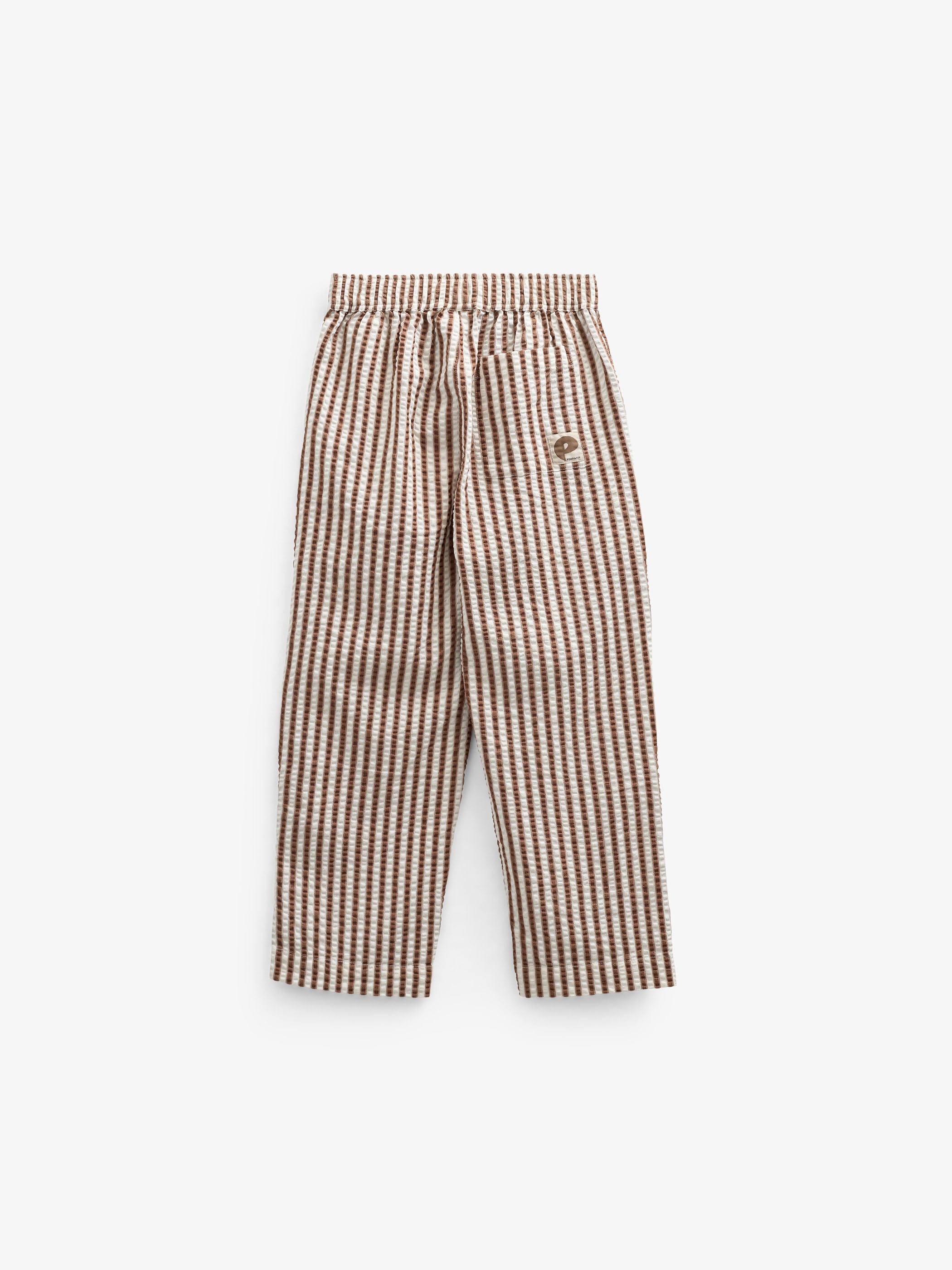 Striped Seersucker Trousers - Tween - Brown | 101190 Frank