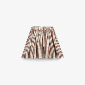 Striped Seersucker Skirt - Kids - Brown | 101193 Nadia