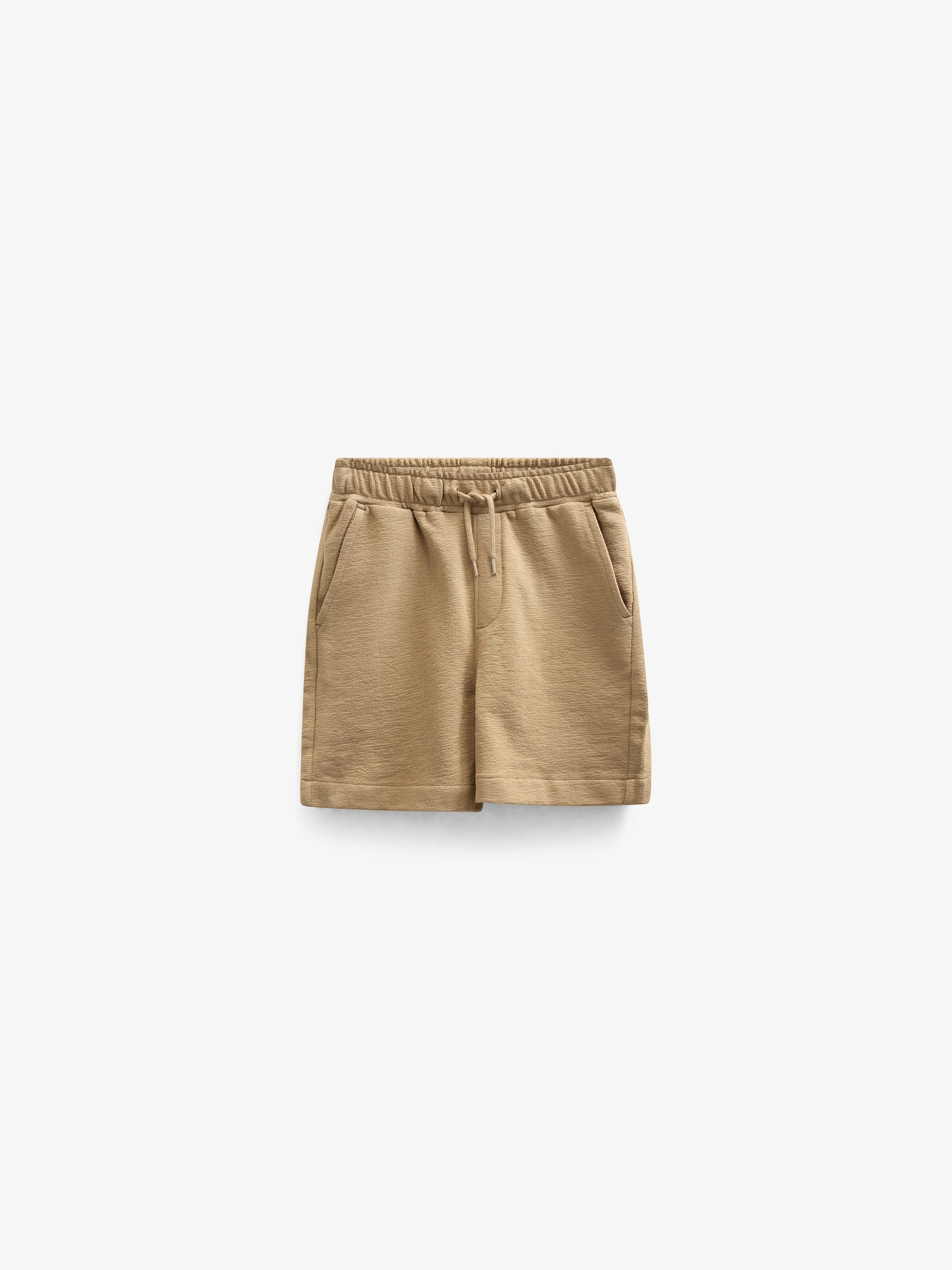 Textured Jersey Shorts - Tween - Khaki | 101222 Sonny