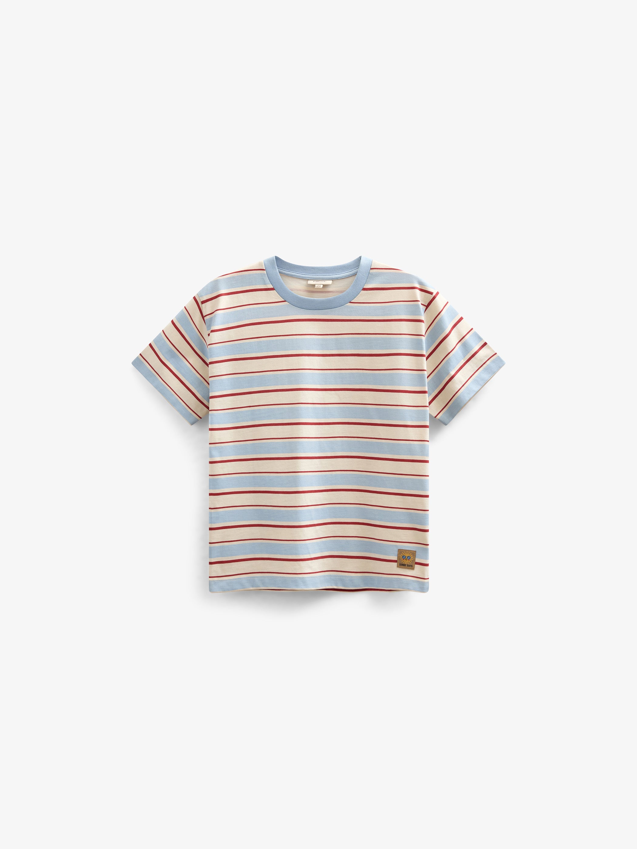 Retro Striped T-shirt - Kids - Powder Blue | 101275 Steven