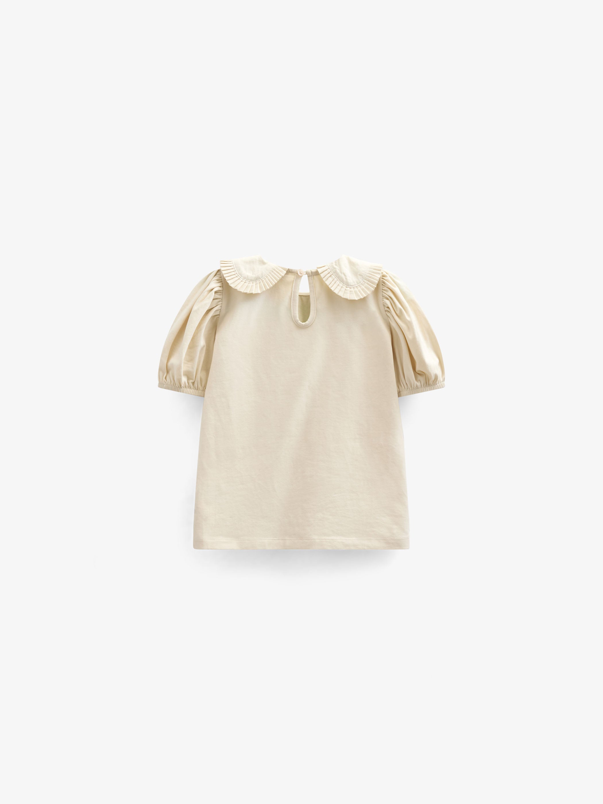 Jersey Blouse with Collar - Kids - OffWhite | 101277 Nini