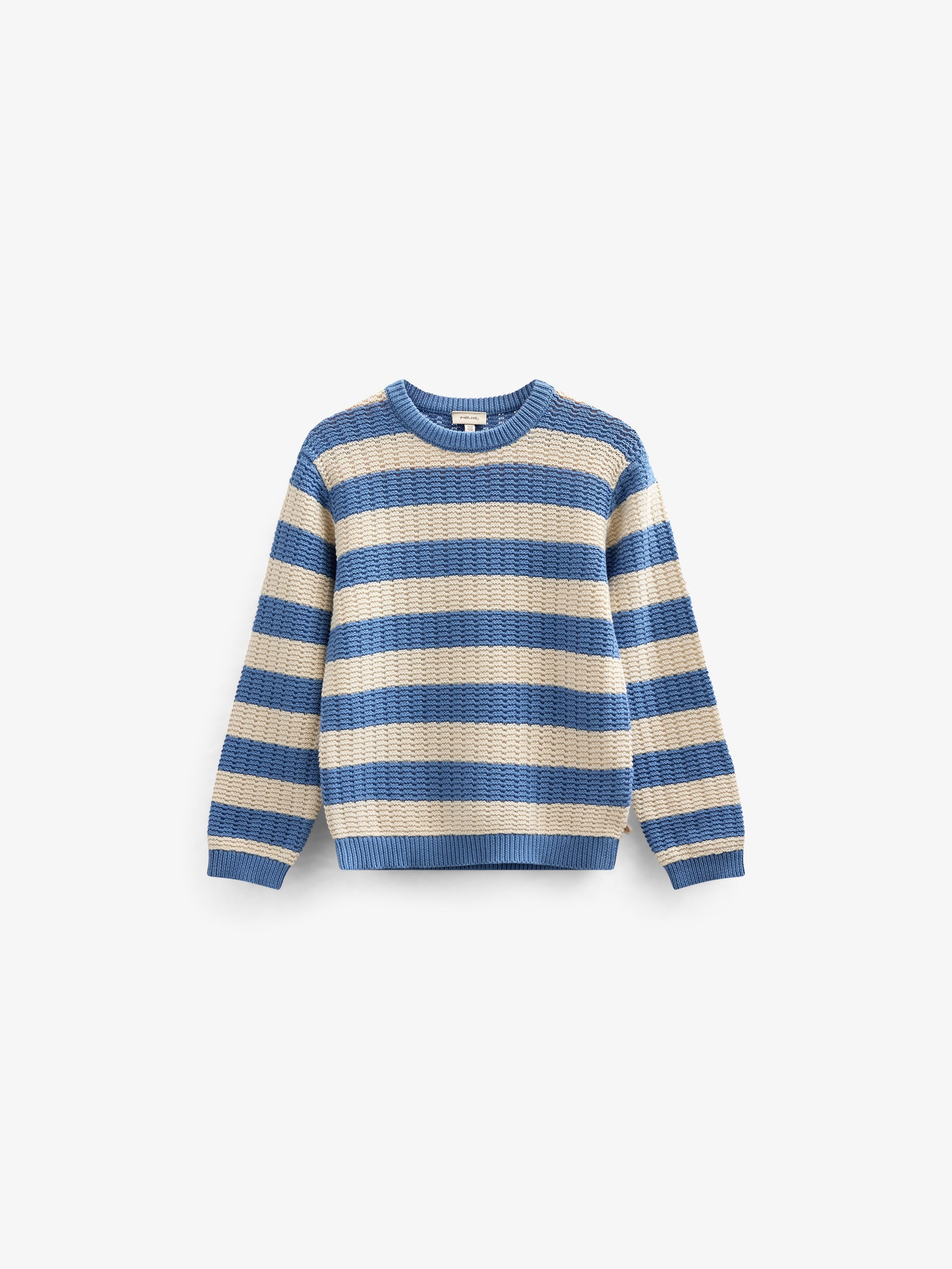 Knit Striped - Kids - Dusty Blue / Offwhite | 101283 Brady