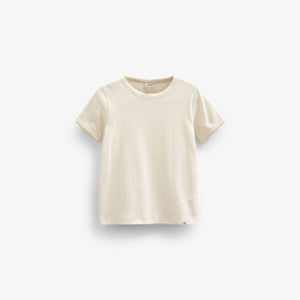 Pointelle t-shirt with contrast picot - Tween - Off White | 101290 Drew