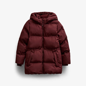 Winter Puffer Jacket with Drawstring - Tween - Bordeaux | 101416 Elenor