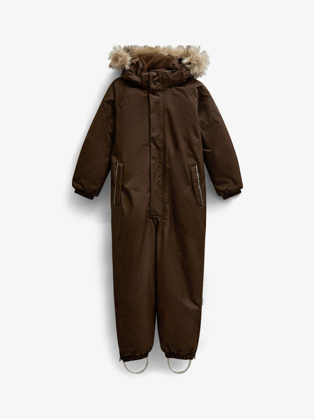 Snowsuit with Faux Fur - Kids - Dark Brown | 101424 Sky