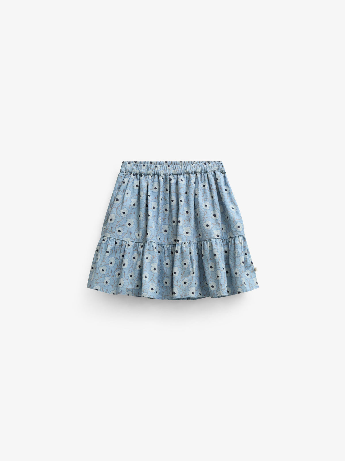 Floral Cotton Skirt - Kids - Blue/Brown | 101431 Nova