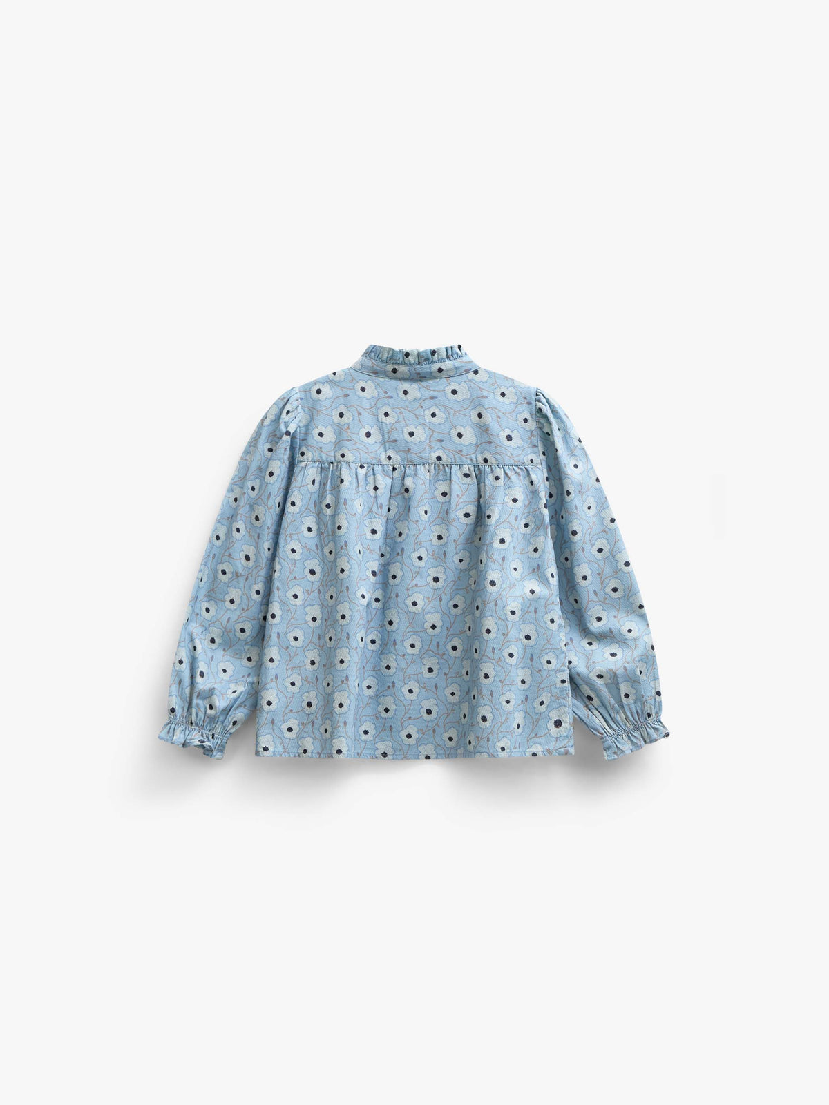 Floral Cotton Blouse - Tween - Blue/Brown | 101436 Nova