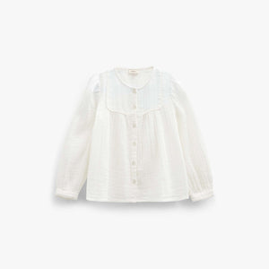 Double Gauze Cotton Blouse - Tween - Offwhite | 101462 Celina