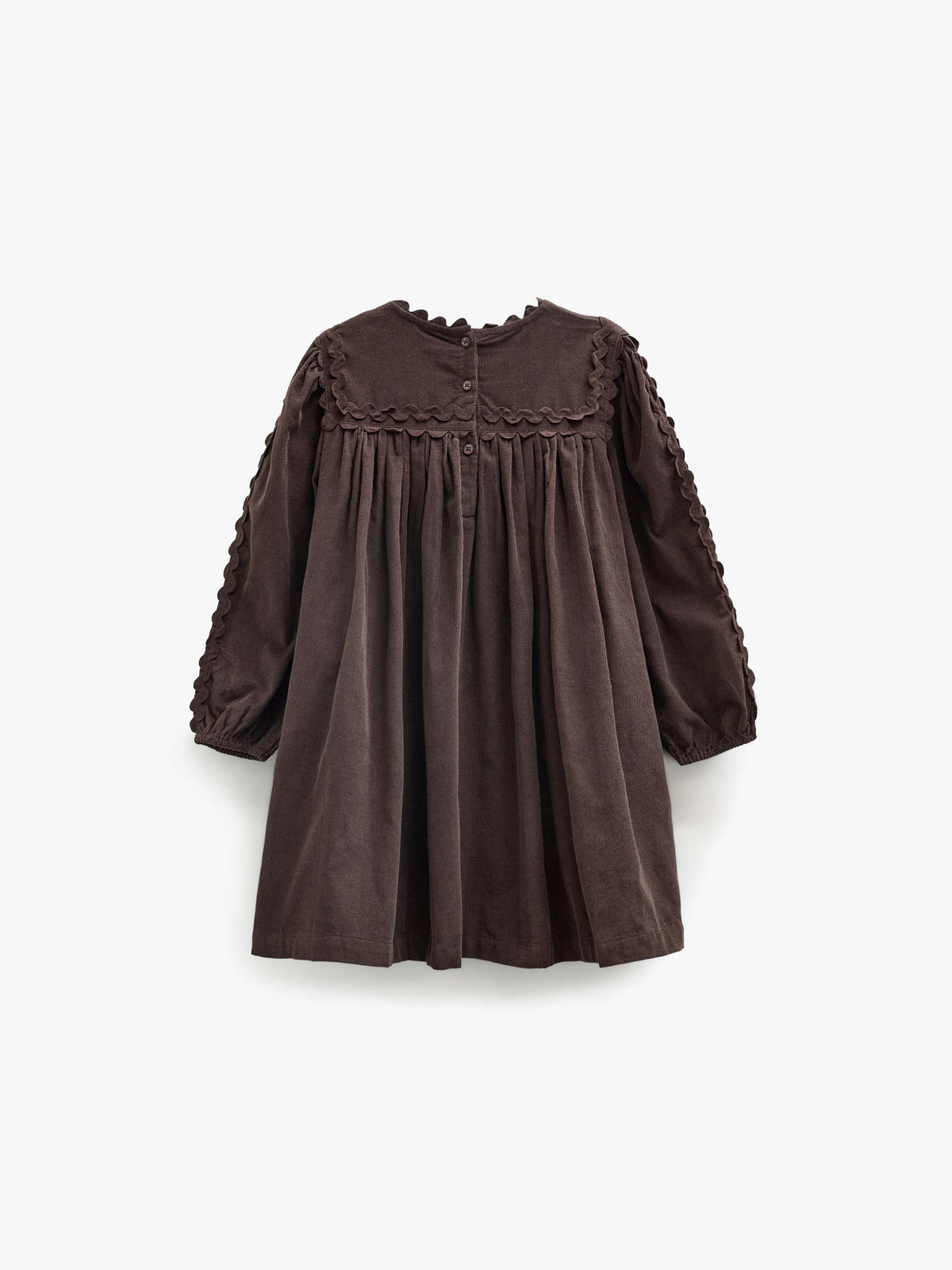 Ric Rac Corduroy Dress - Tween - Dark Brown | 101474 Sille