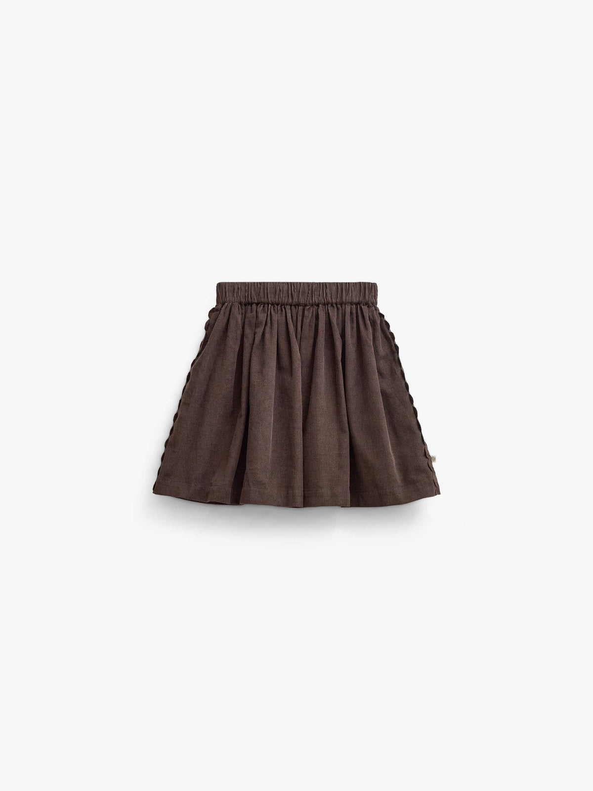 Ric Rac Corduroy Skirt - Tween - Dark Brown | 101478 Sille