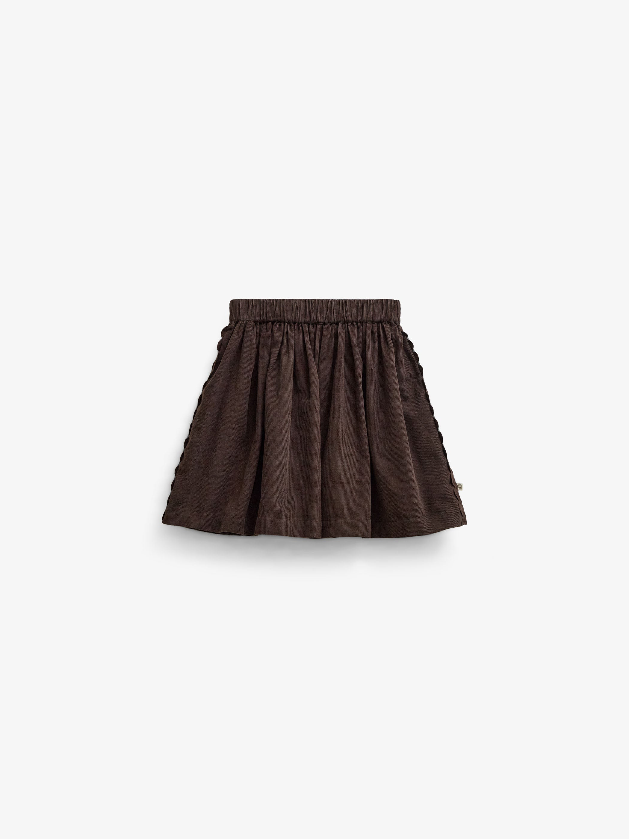 Ric Rac Corduroy Skirt - Kids - Dark Brown | 101477 Sille