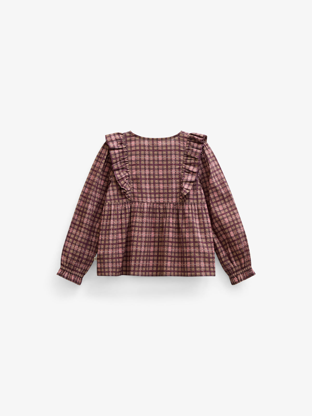 Checked Cotton Frill Blouse - Tween - Rose | 101494 Penny