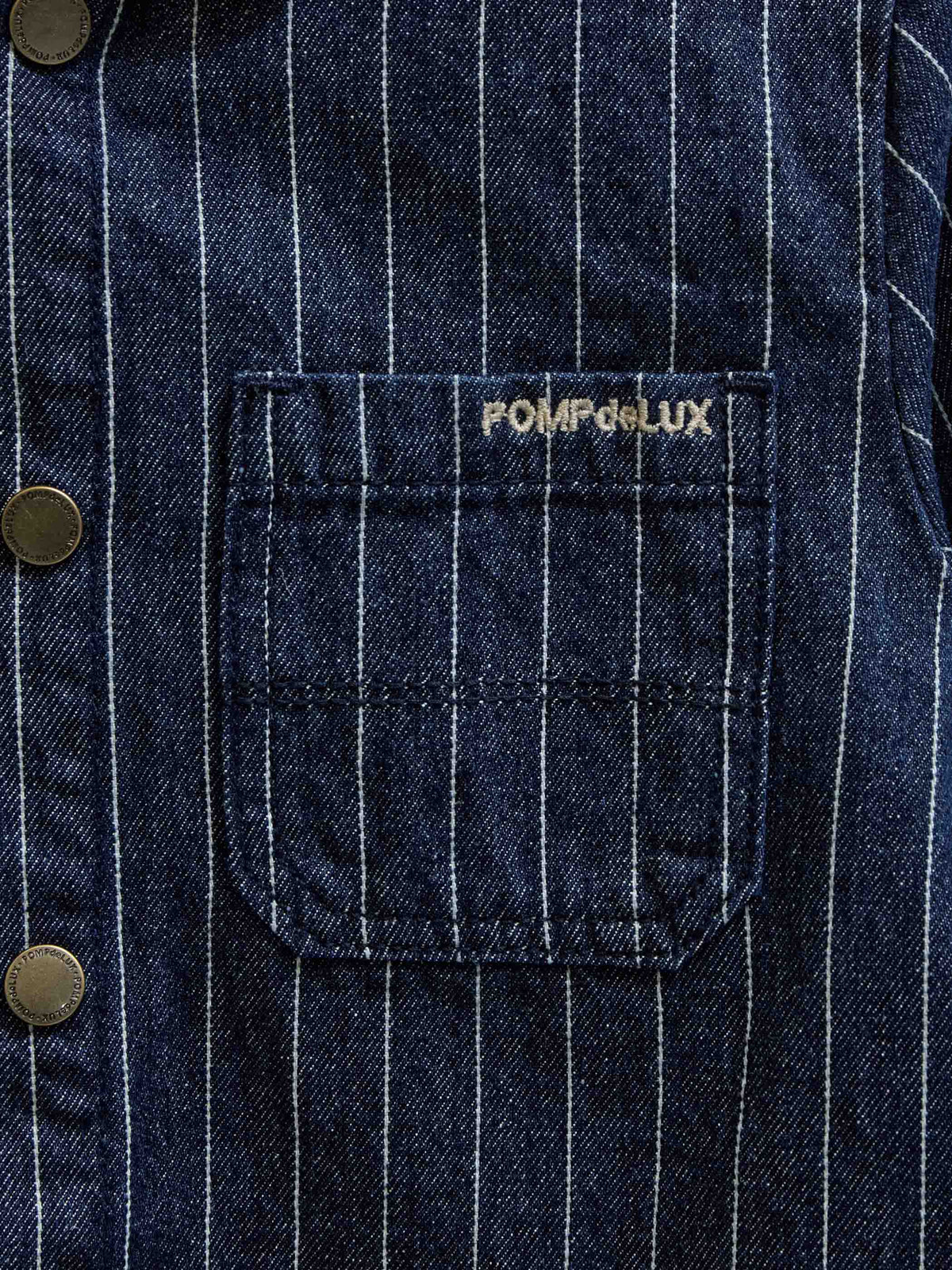 Pinstripe Denim Overshirt - Tween - Dark Blue | 101515 Austin